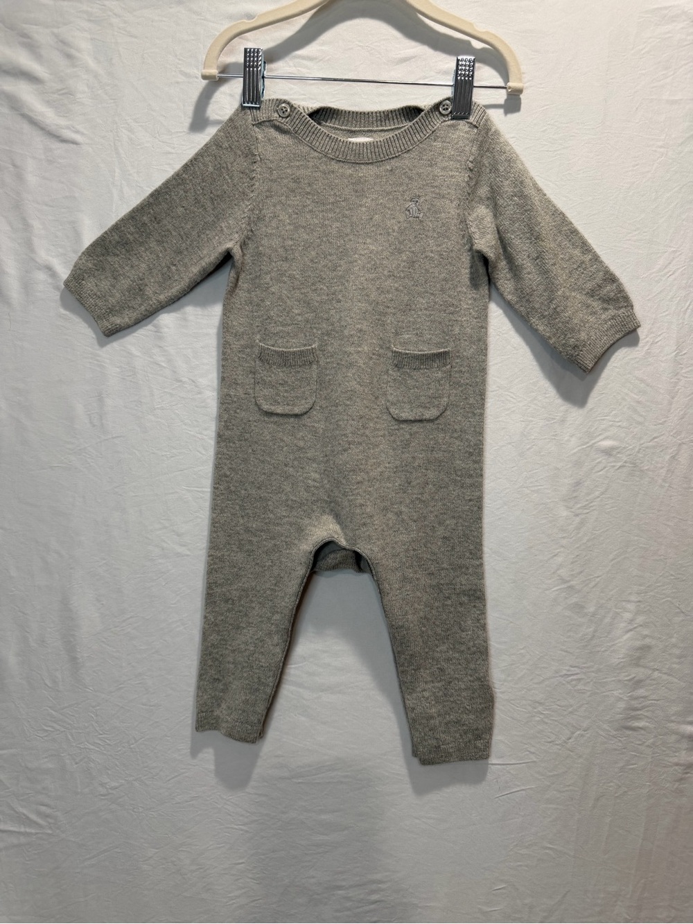 GAP Heather Gray Knit Baby One-Piece